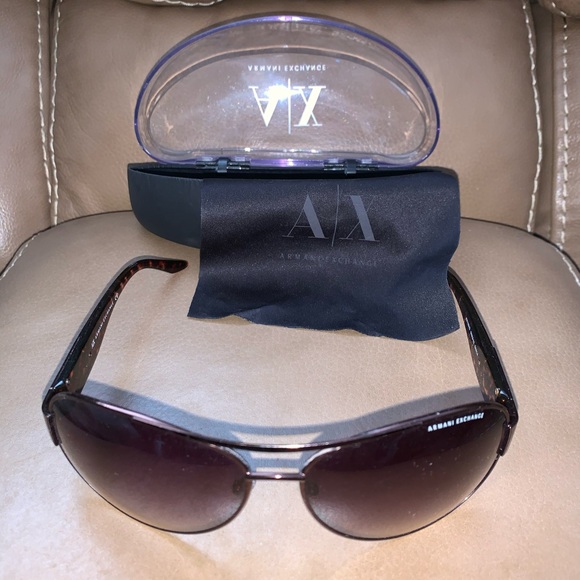 A/X Armani Exchange Aviator Sunglasses Black Logo Rimless Frames AX064/S Eyeglasses Armani Exchange AX1064 | Free Shipping | Glasses.com® main image 4
